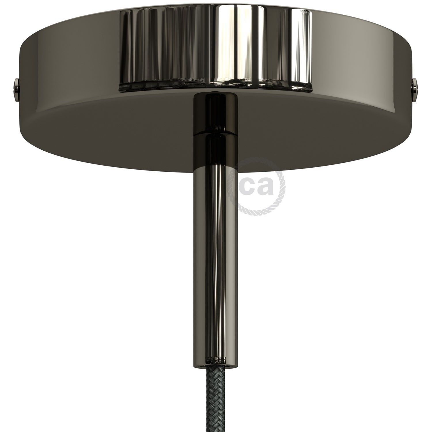 Classic Round Metal Ceiling Canopy Kit - With 2.75" Long Strain Relief