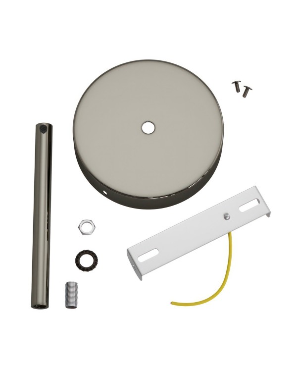 Classic Round Metal Ceiling Canopy Kit - With 5.9" Long Strain Relief