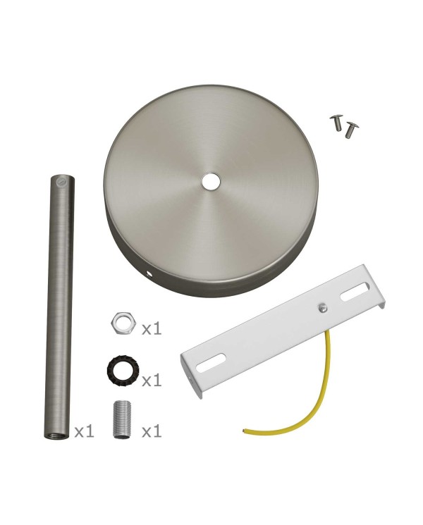 Classic Round Metal Ceiling Canopy Kit - With 5.9" Long Strain Relief