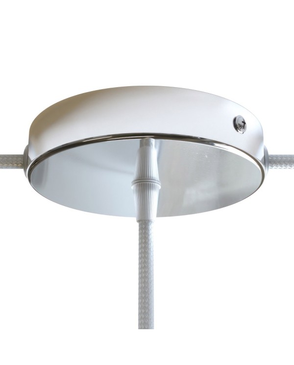 Classic 2 Side Hole Round Metal Ceiling Canopy Kit - Center hole & 2 side holes