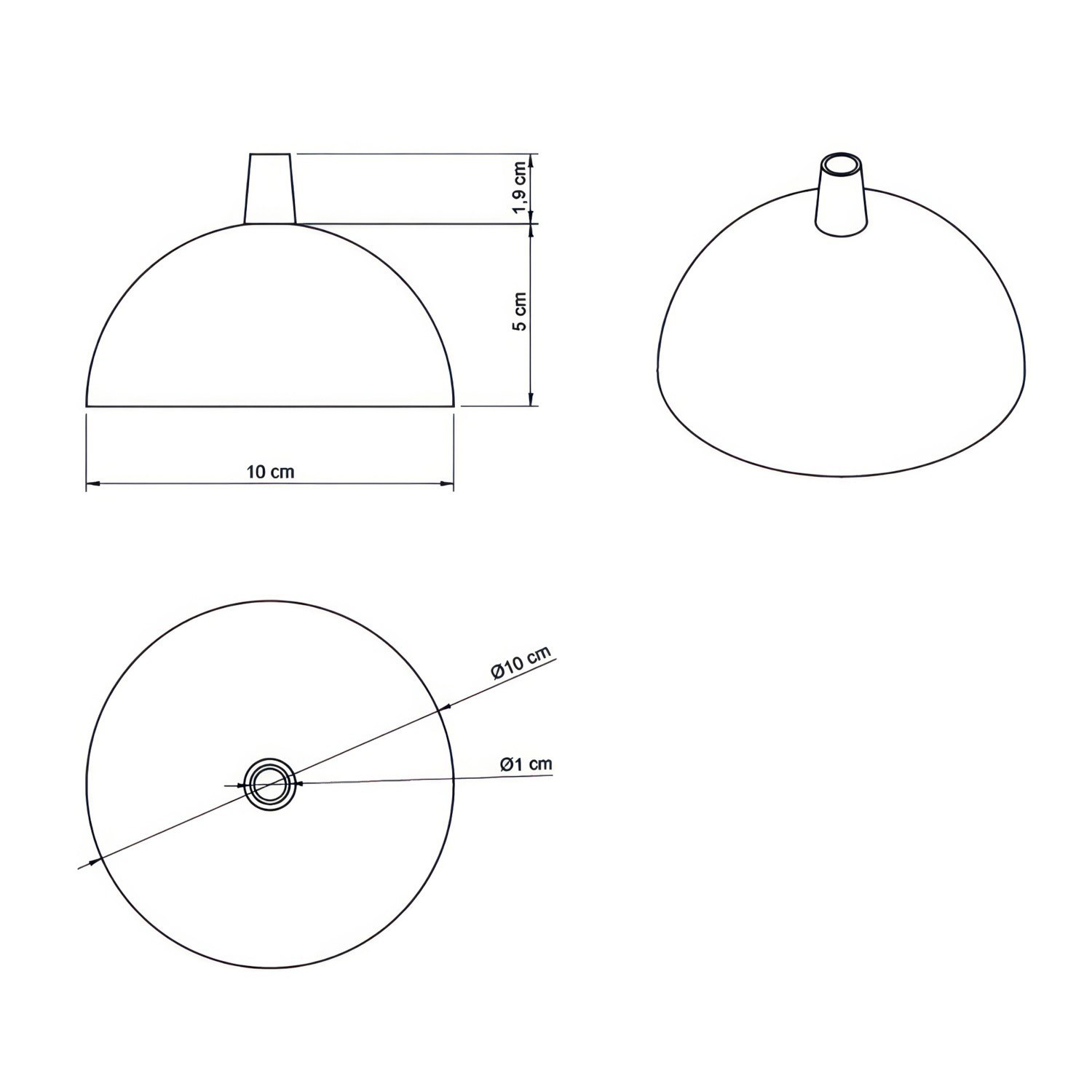 Dome Metal Ceiling Canopy Kit