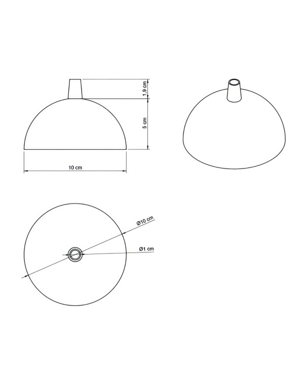 Dome Metal Ceiling Canopy Kit