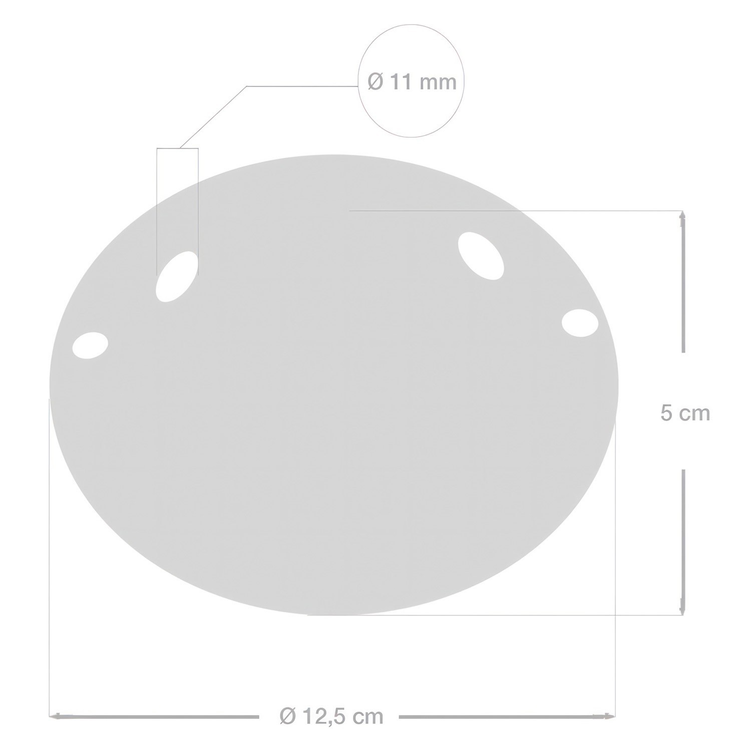 Ceramic 2-hole ceiling canopy kit