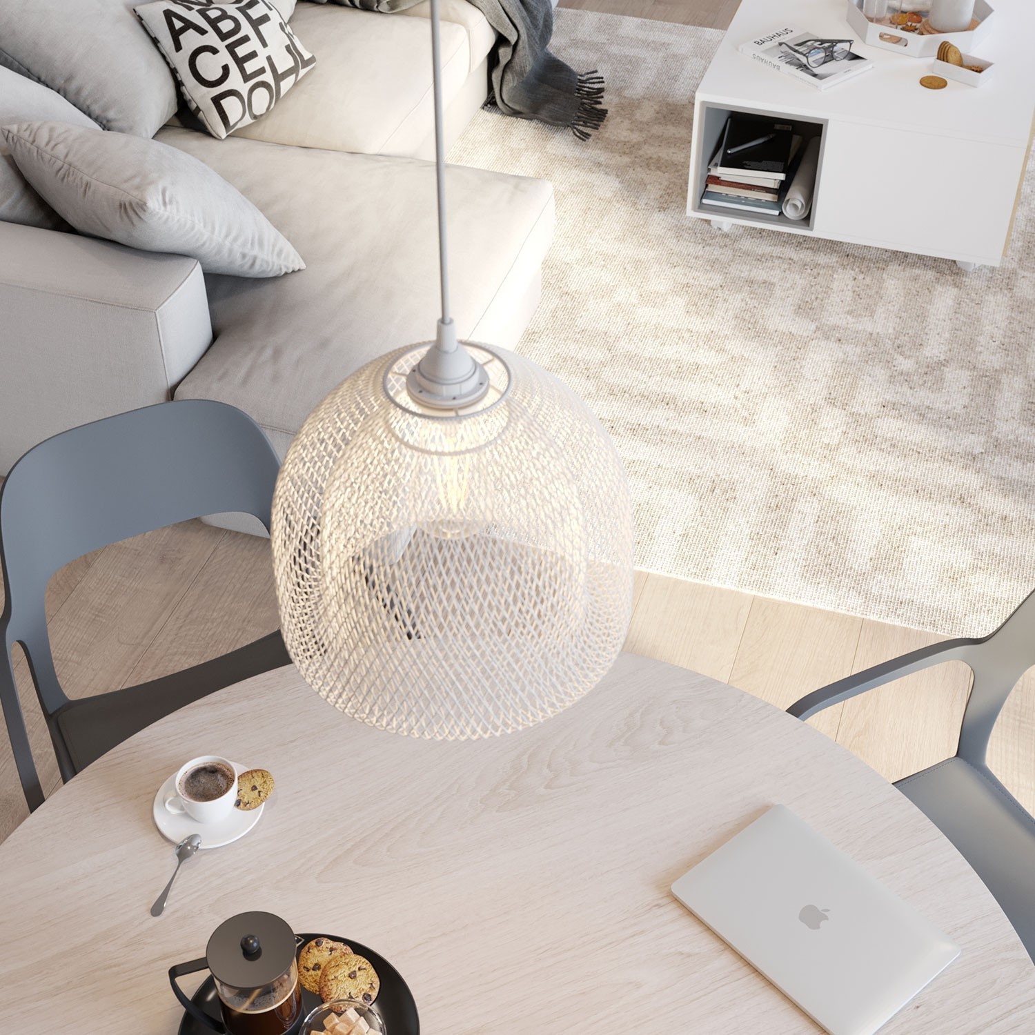 XL Ghostbell Wire Mesh Pendant Shade | Socket Cover | Oversized Design