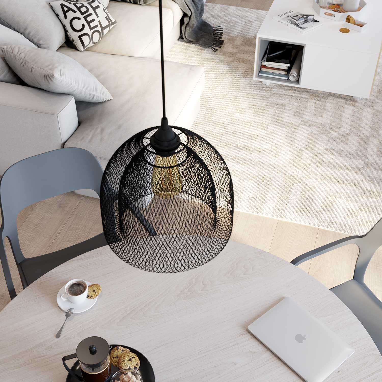 XL Ghostbell Wire Mesh Pendant Shade | Socket Cover | Oversized Design