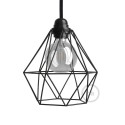 Diamond Cage Metal Pendant Shade | Sleek Industrial Look