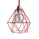 Diamond Cage Metal Pendant Shade | Sleek Industrial Look