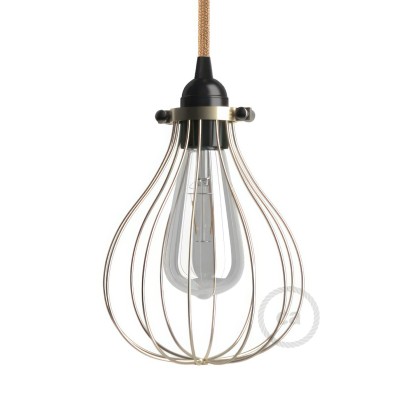 Drop Style Metal Pendant Shade | Modern Minimalist Design - Brass