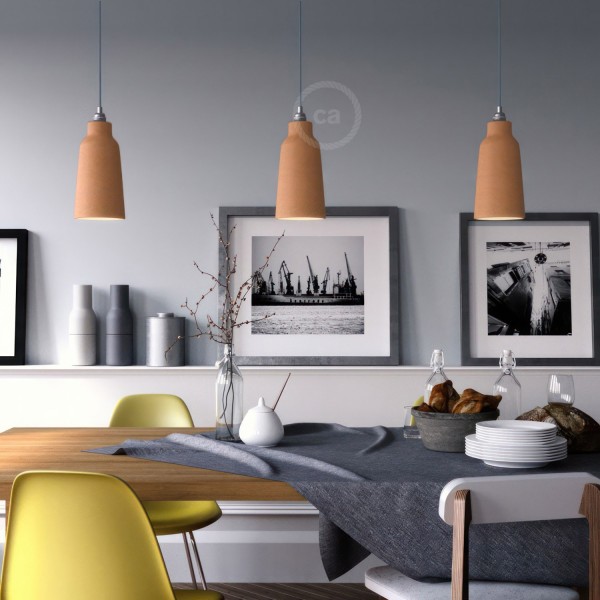 The Materia Collection | Tall Pendant Lamp Shade | Sleek Finish