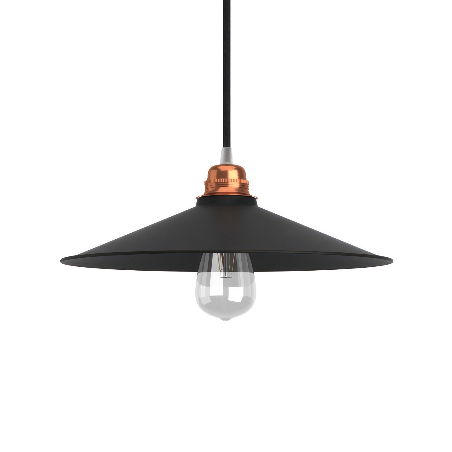 Swing Metal Lamp Shade with Polished Finish & E26 Socket