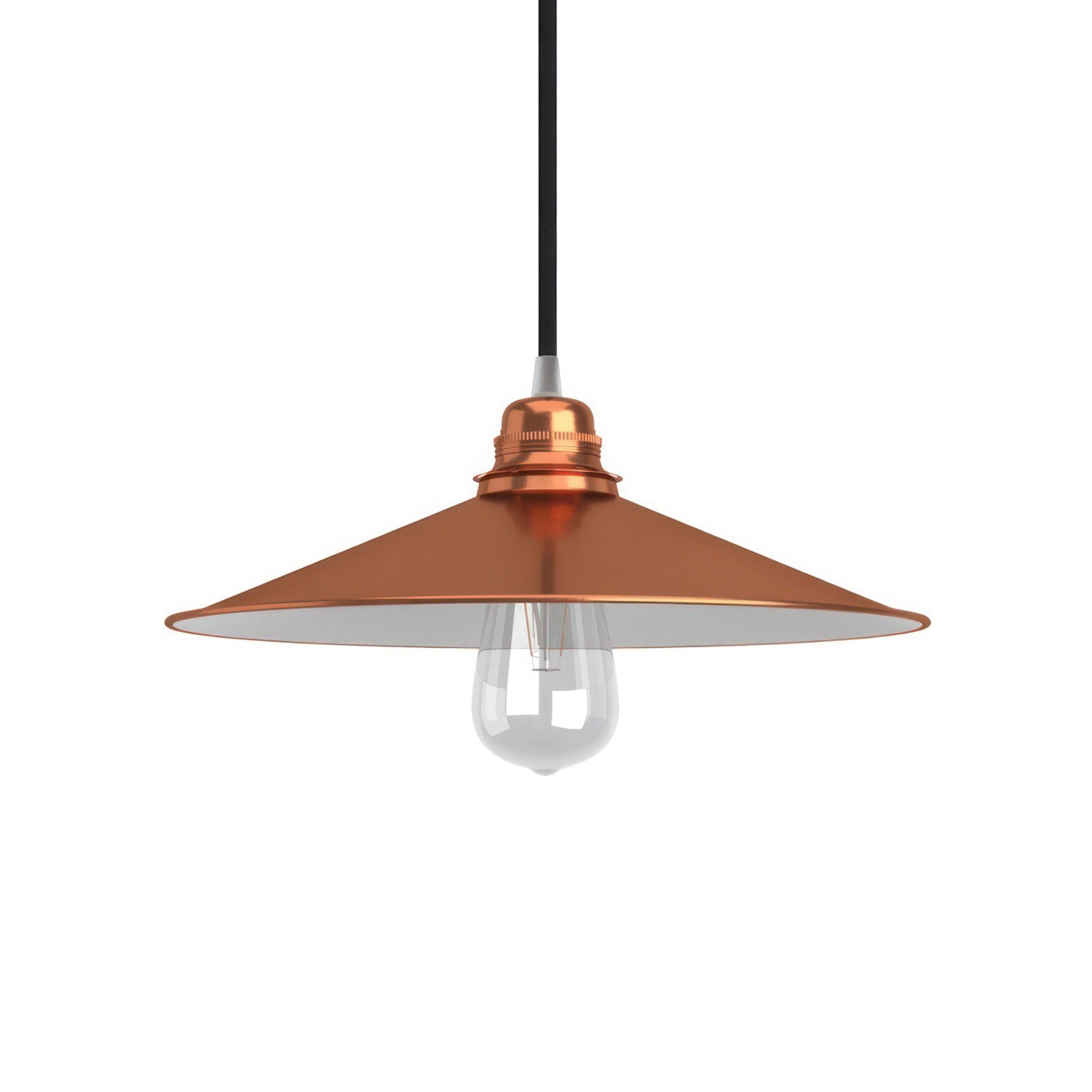 Swing Metal Lamp Shade with Polished Finish & E26 Socket