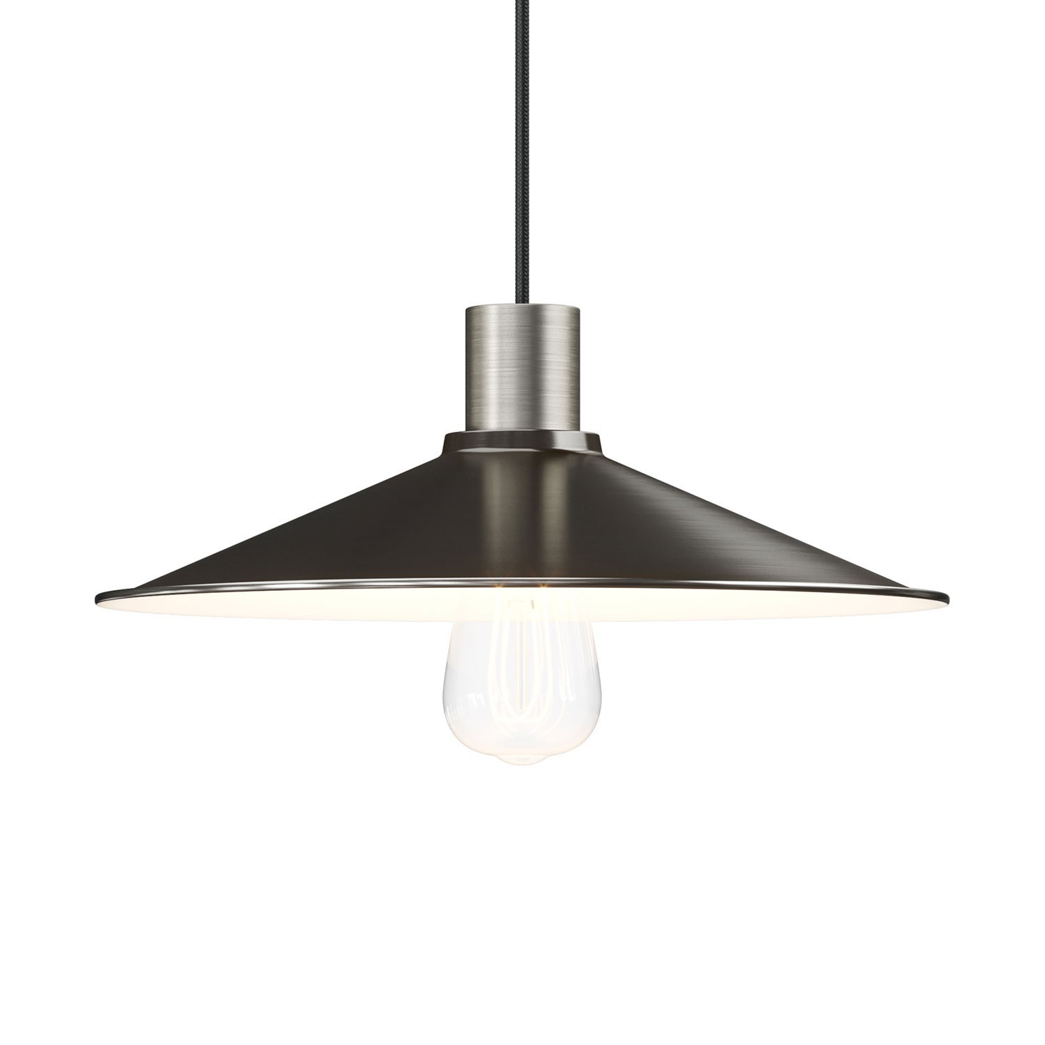 Swing Metal Lamp Shade with Polished Finish & E26 Socket