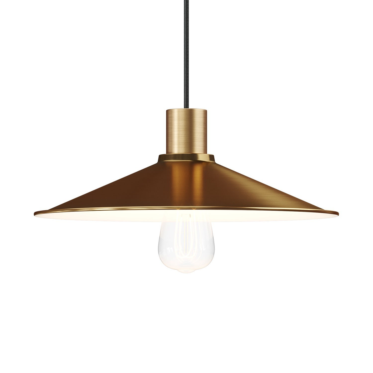 Swing Metal Lamp Shade with Polished Finish & E26 Socket