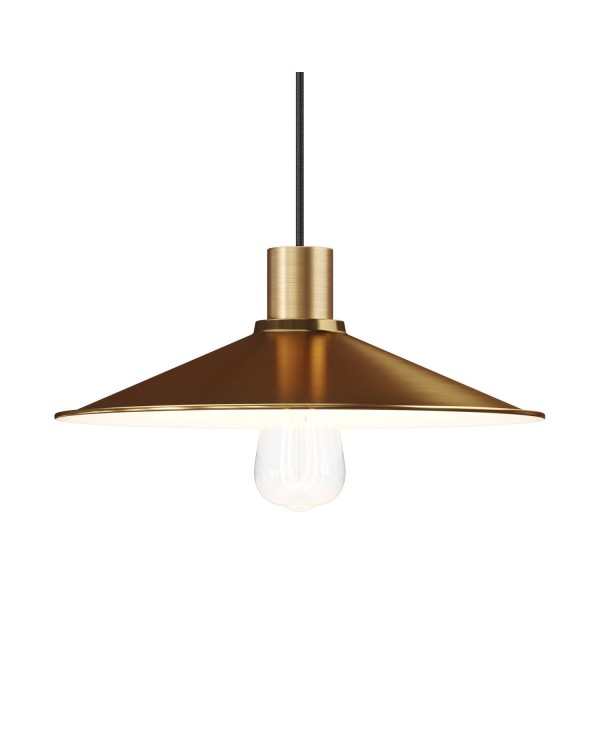 Swing Metal Lamp Shade with Polished Finish & E26 Socket