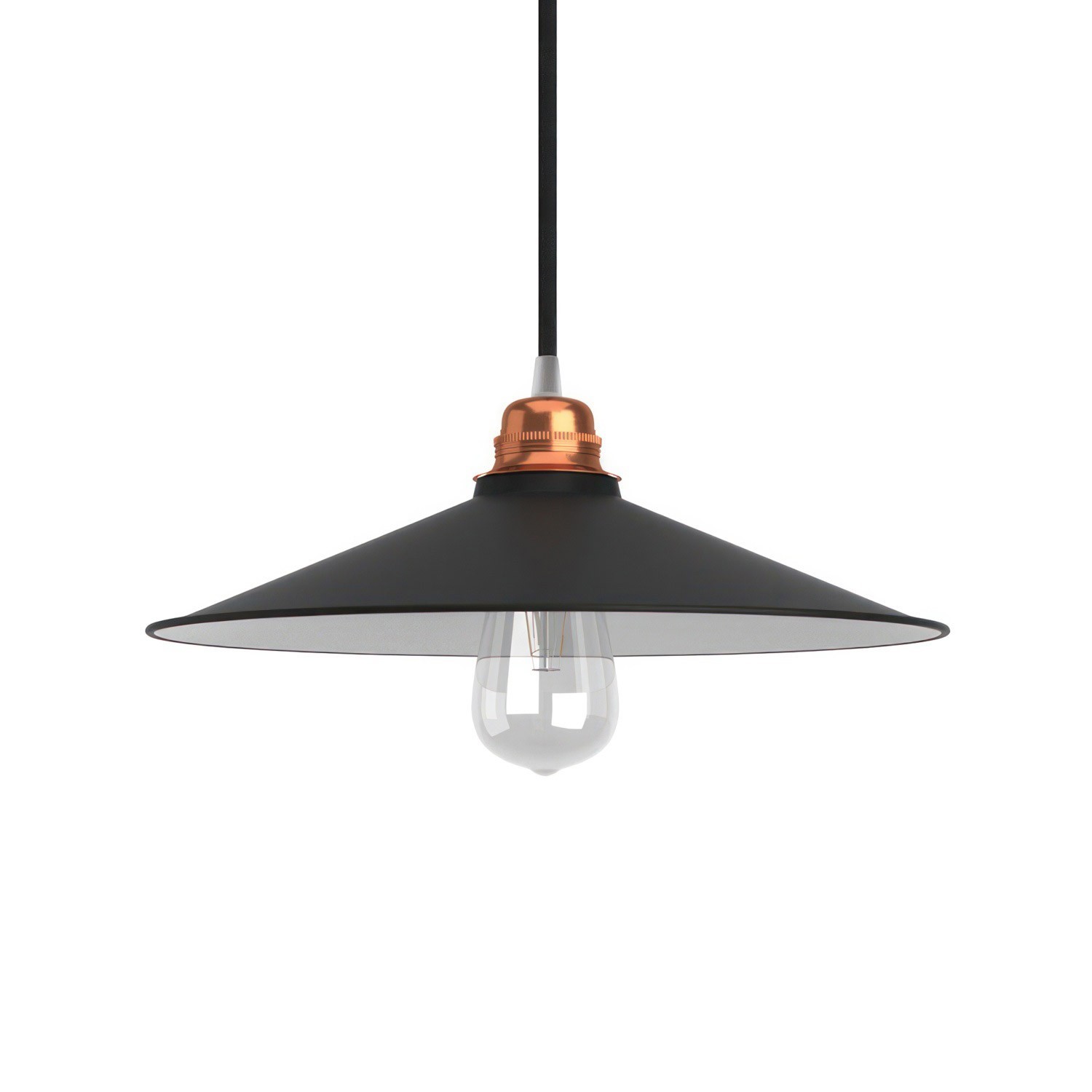 Swing Metal Lamp Shade with Polished Finish & E26 Socket