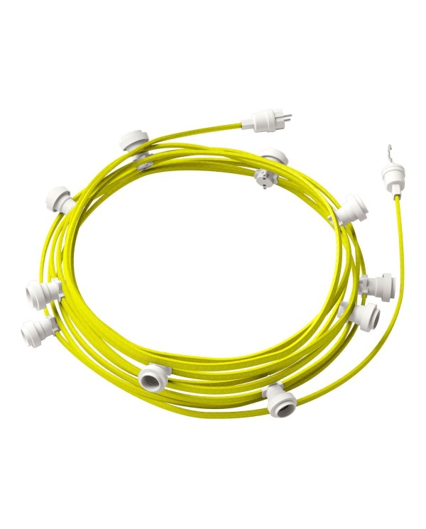 Ready-to-use 40ft String Light with 5 white Sockets, Hook and Plug