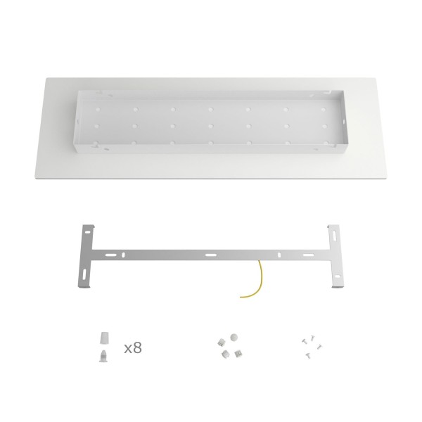 8 hole - EXTRA LARGE Rectangular Ceiling Canopy Kit - Rose One System, 675 x 225 mm Cover