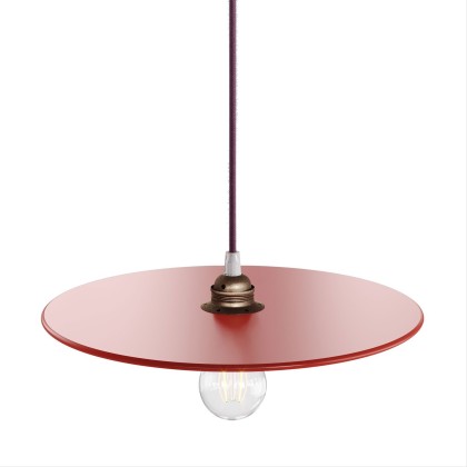 UFO COLOR Wooden Lamp Shade | Varnished Modern Design - Red