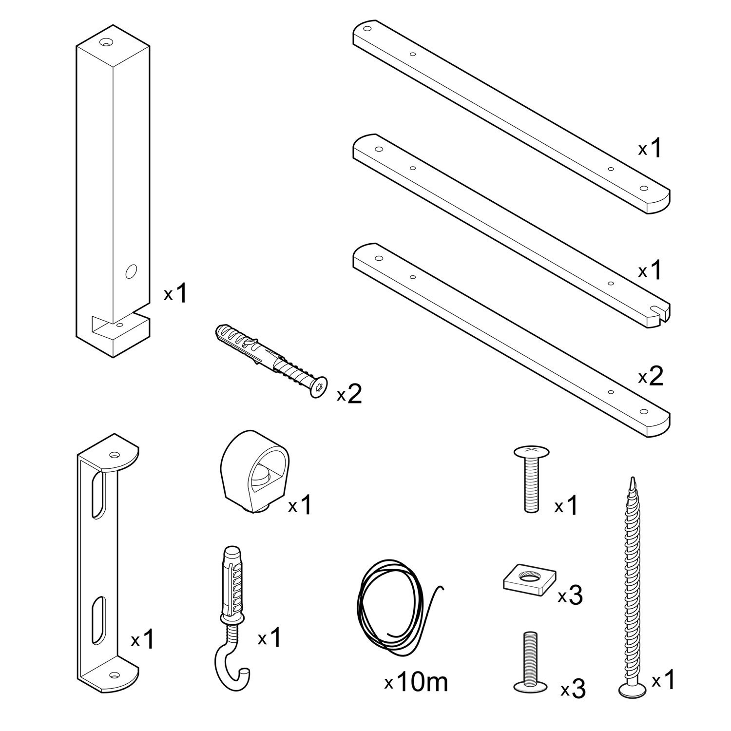 Pinocchio XL, adjustable wooden wall support for wall lamps