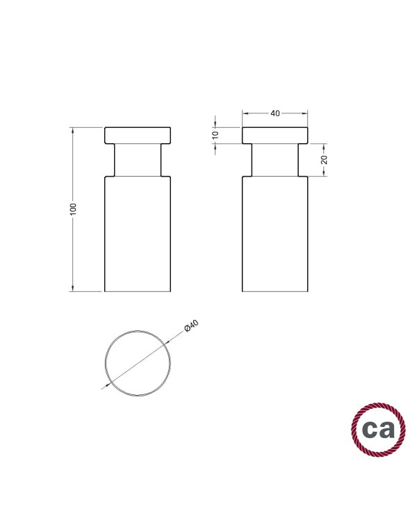 Rolé, wooden cable clip, fabric cable wall fixture