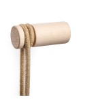 Rolé, wooden cable clip, fabric cable wall fixture