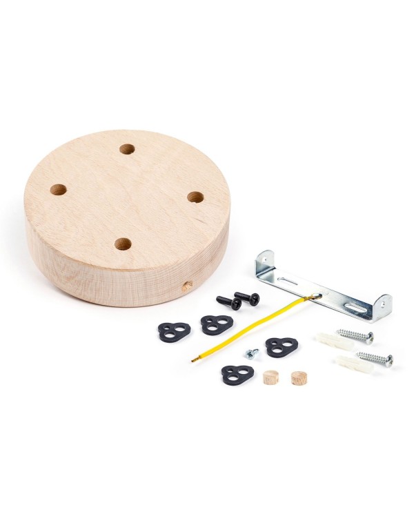 Cylindrical wooden 4-hole canopy Kit