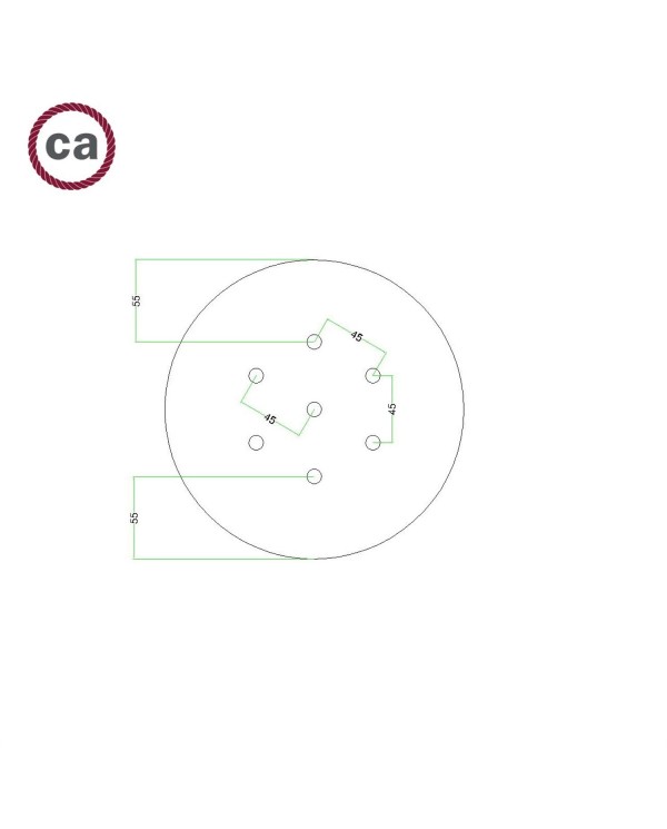 7 Holes - LARGE Round Ceiling Canopy Kit - Rose One System - PROMO