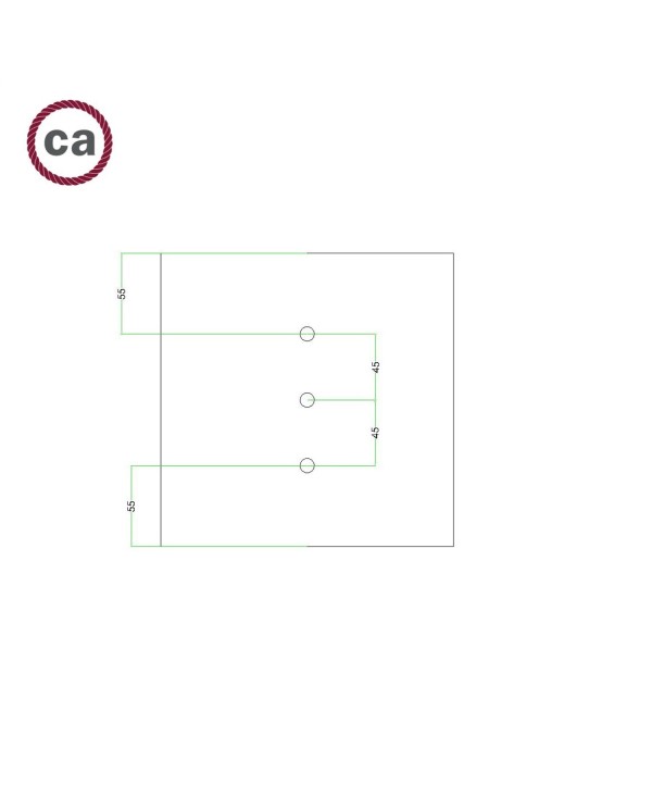 3 In-line Holes - LARGE Square Ceiling Canopy Kit - Rose One System - PROMO