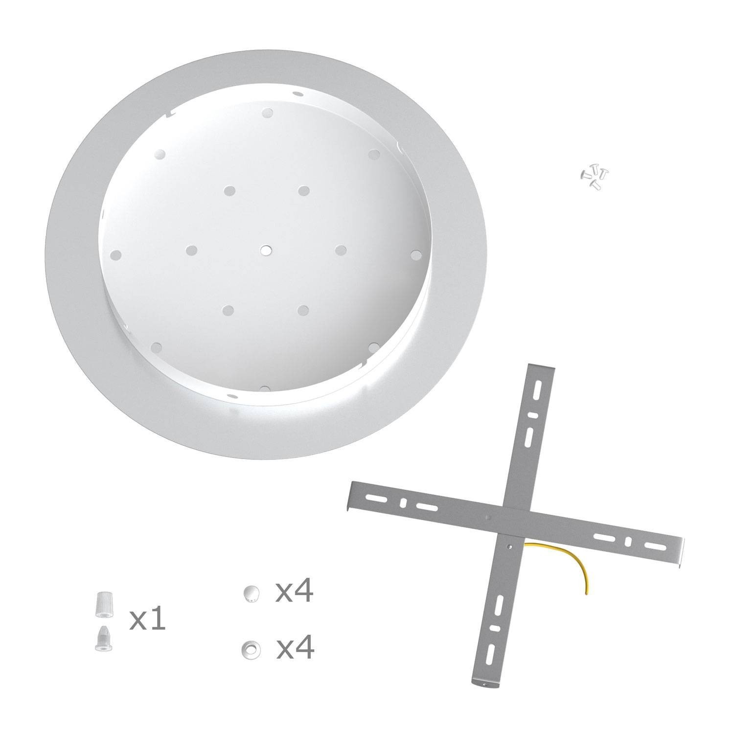 1 Hole - EXTRA LARGE Round Ceiling Canopy Kit - Rose One System - PROMO