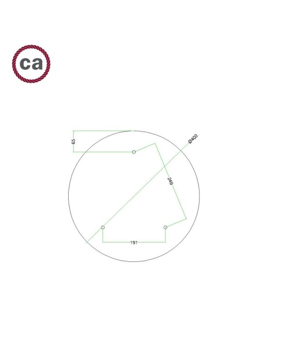 3 Holes - EXTRA LARGE Round Ceiling Canopy Kit - Rose One System - PROMO