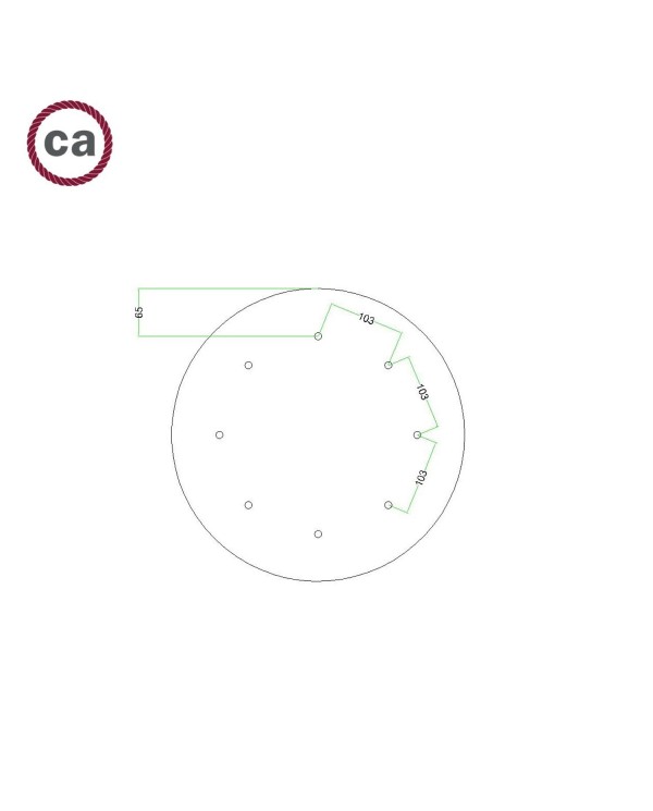 8 Holes - EXTRA LARGE Round Ceiling Canopy Kit - Rose One System - PROMO