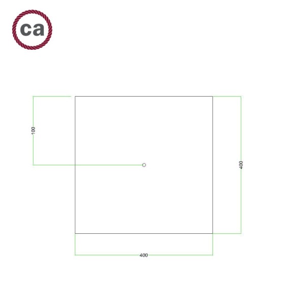 1 Hole - EXTRA LARGE Square Ceiling Canopy Kit - Rose One System - PROMO