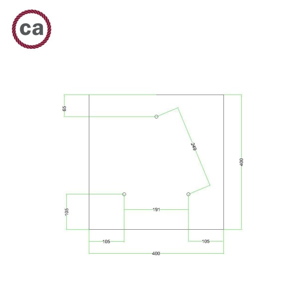 3 Holes - EXTRA LARGE Square Ceiling Canopy Kit - Rose One System - PROMO