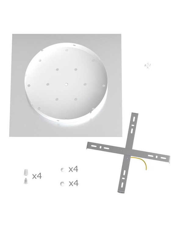 4 Holes - EXTRA LARGE Square Ceiling Canopy Kit - Rose One System - PROMO