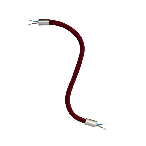 Kit Creative Flex flexible tube covered in Burgundy RM19 fabric with metal terminals