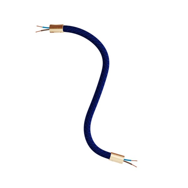 Kit Creative Flex flexible tube covered in Navy Blue RM20 fabric with metal terminals