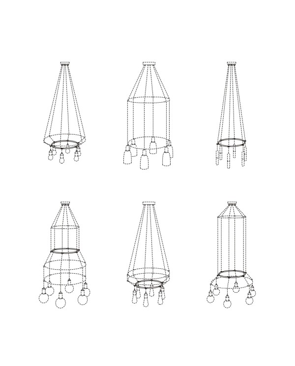 Cage Circle - Structure for lamps