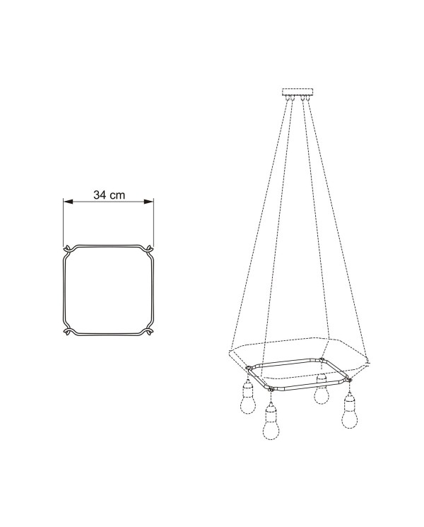 Square Cage - Structure for lamps