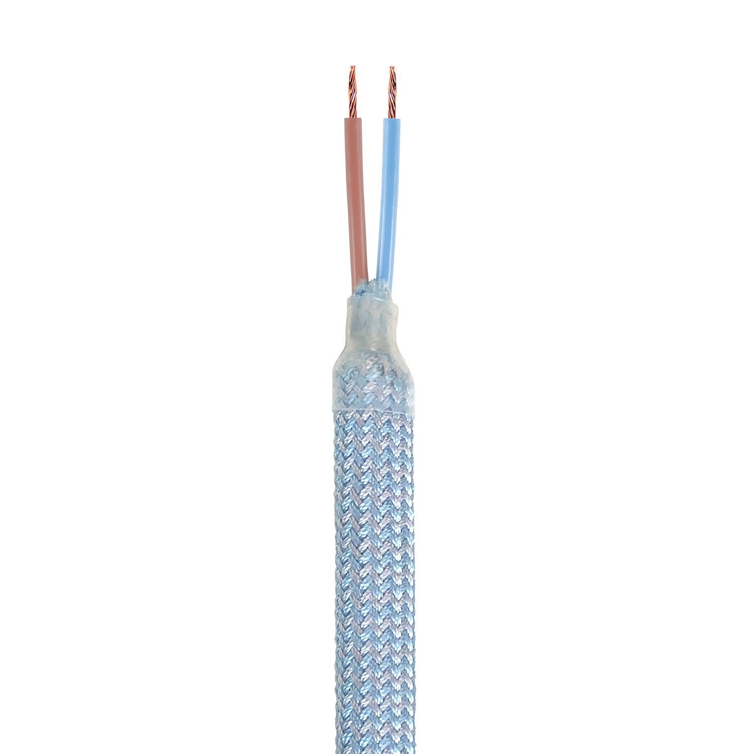 Kit Creative Flex flexible tube in baby blue RM76 textile lining with metal terminals