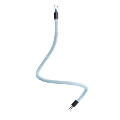 Kit Creative Flex flexible tube in baby blue RM76 textile lining with metal terminals