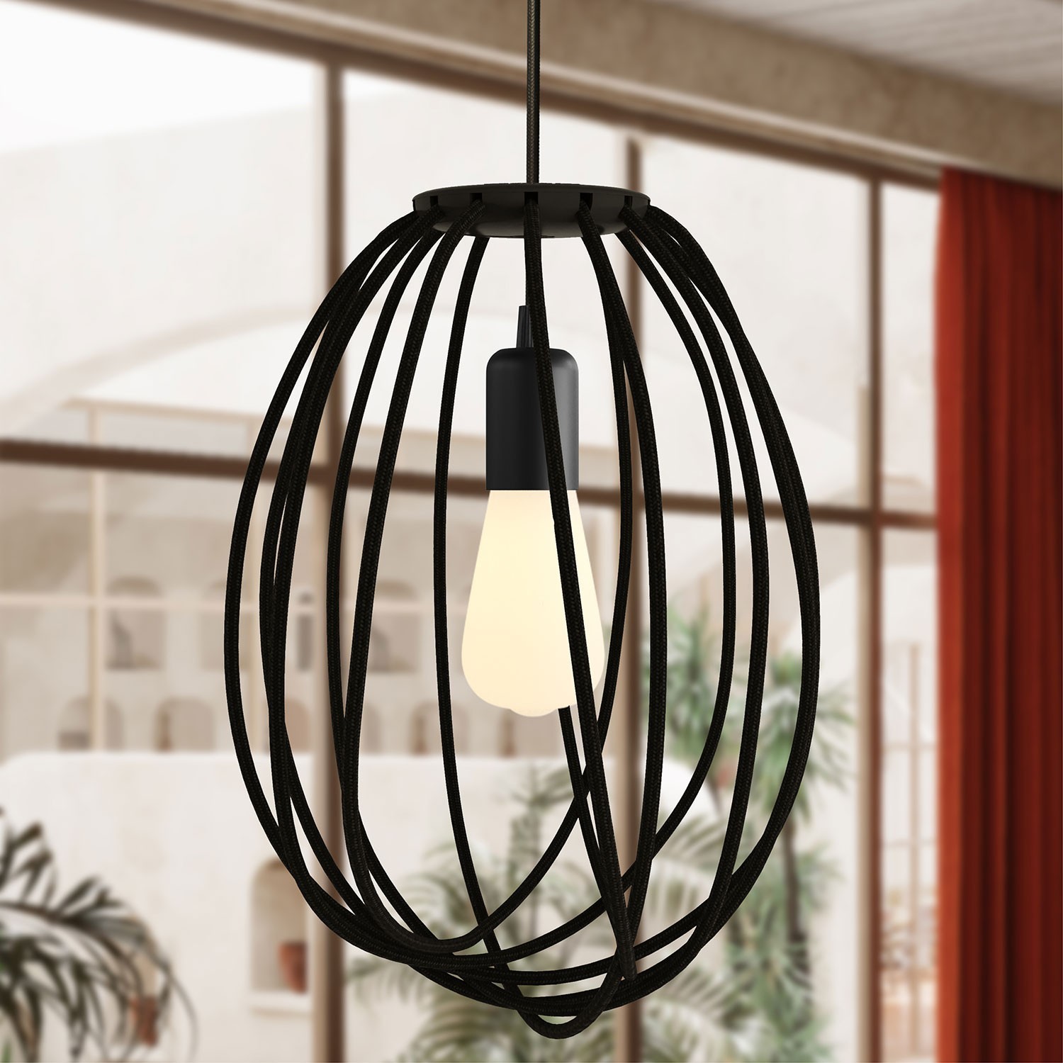 Black Cablò Pendant Lamp Shade | 39.37 Inches | Minimalist Design