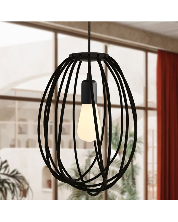 Black Cablò Pendant Lamp Shade | 39.37 Inches | Minimalist Design