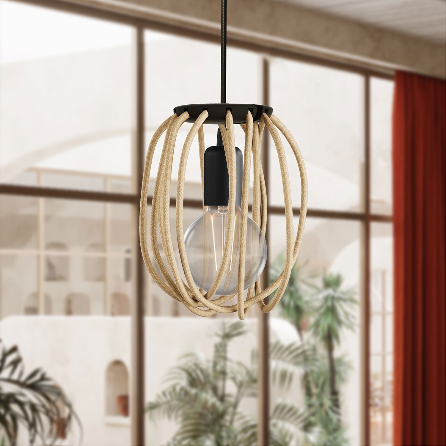 Black Cablò Pendant Lamp Shade | 19.68 Inches | Modern Lighting Solution