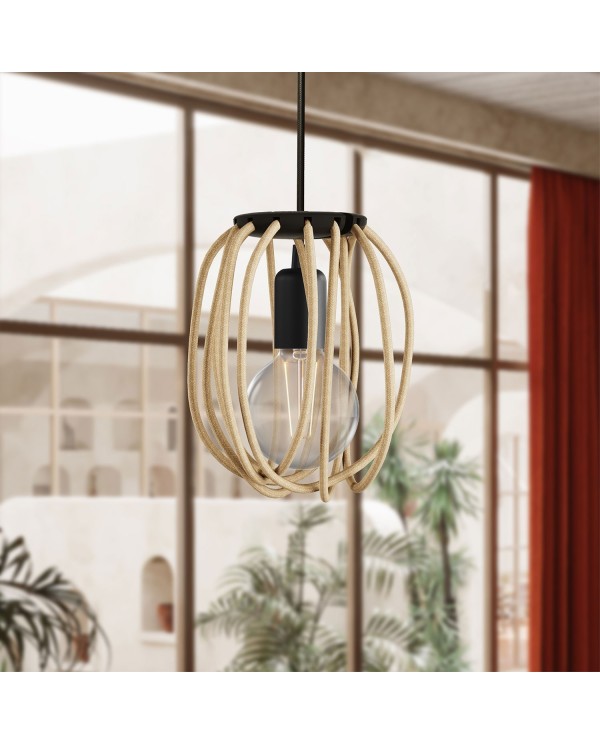 Black Cablò Pendant Lamp Shade | 19.68 Inches | Modern Lighting Solution