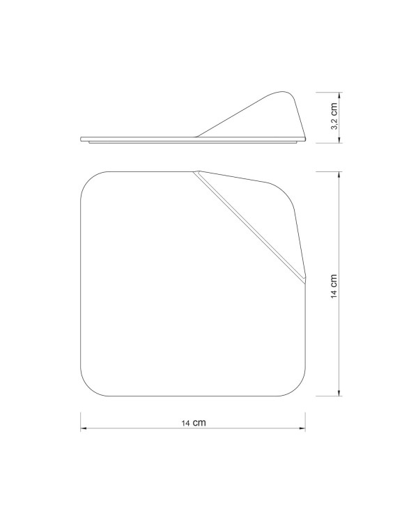 Metal base for plain surfaces for SI! Lamp