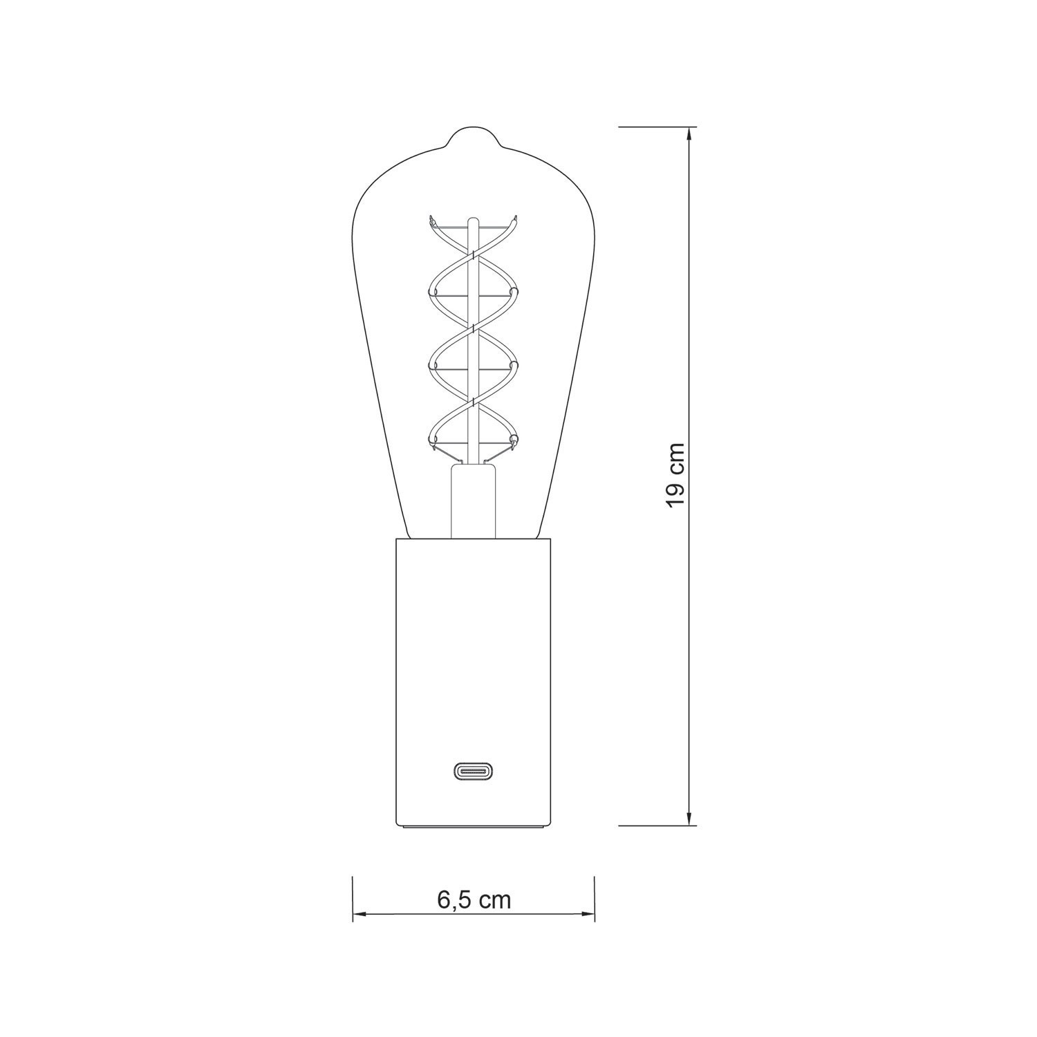 SI! 5V Portable lamp with ST64 light bulb