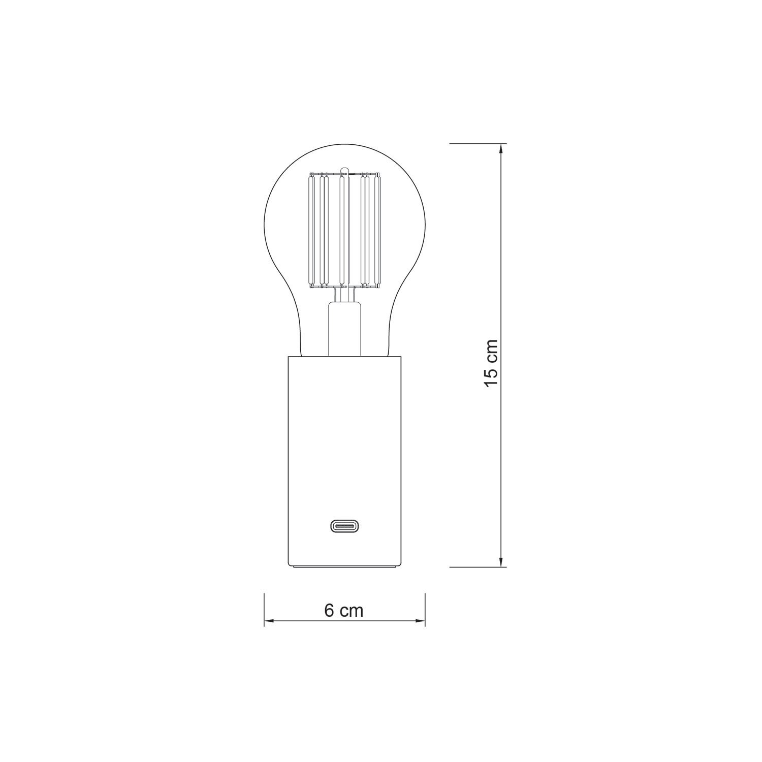 SI! 5V Portable lamp with A60 light bulb