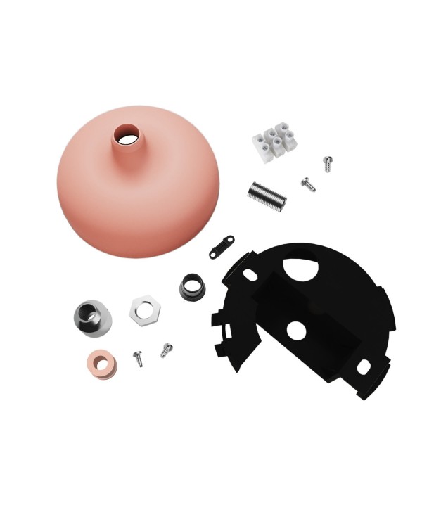 Silicone rose kit with central hole suitable for lampshade