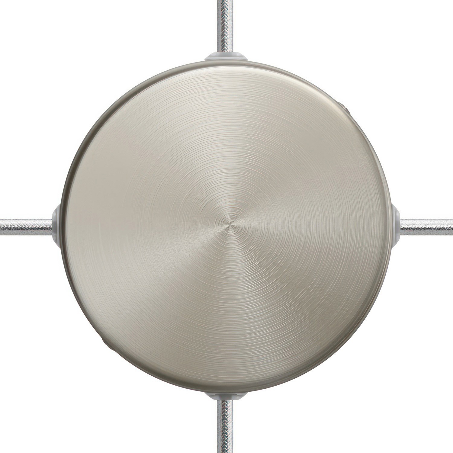 Classic Round Metal Ceiling Canopy Kit - Blank with 4 side holes