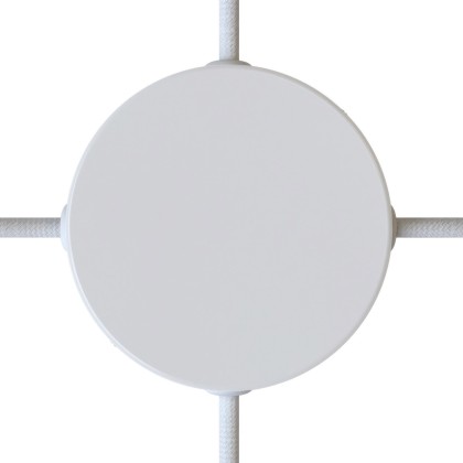 Classic Round Metal Ceiling Canopy Kit - Blank with 4 side holes